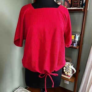 NWT Christopher‎ & Banks Red Boxy Top M – Effortless Chic, 4th of July